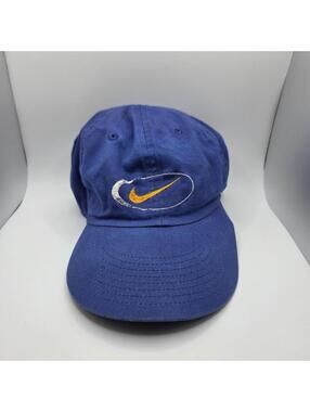 Vintage Nike Hat Adult Blue Snapback Cap Swoosh Strap 80s 90s